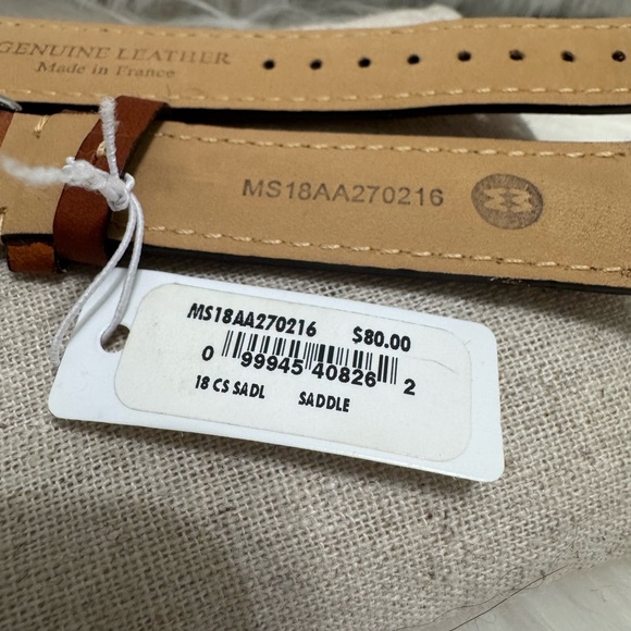NEW wTags Michele 18MM Leather Watch Band in Saddle - Picture 7 of 7